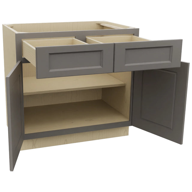 Fabuwood Fusion Stone B36 Base Standard Cabinet, Open View