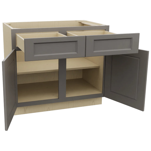 Fabuwood Fusion Stone B39 Base Standard Cabinet, Open View