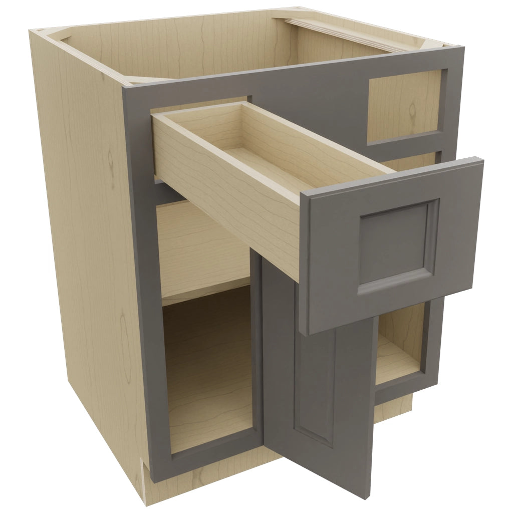 Fabuwood Fusion Stone BLB36/39 Base Corner Blind Cabinet, Open View