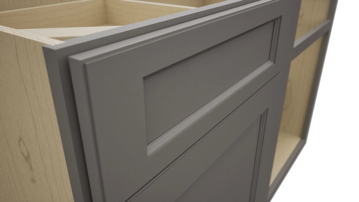 Fabuwood Fusion Stone BLB48/51 Base Corner Blind Cabinet, Detail View