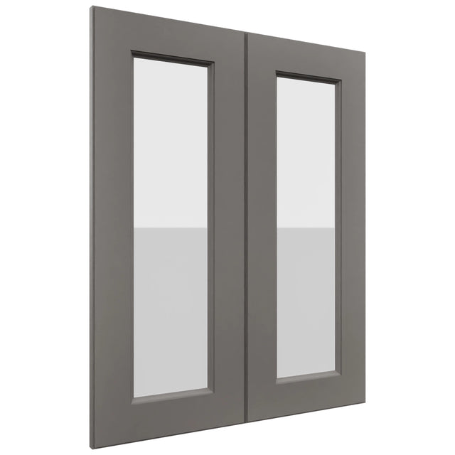 Fabuwood Fusion Stone DS GDW2430 Wall Glass Door, Front View