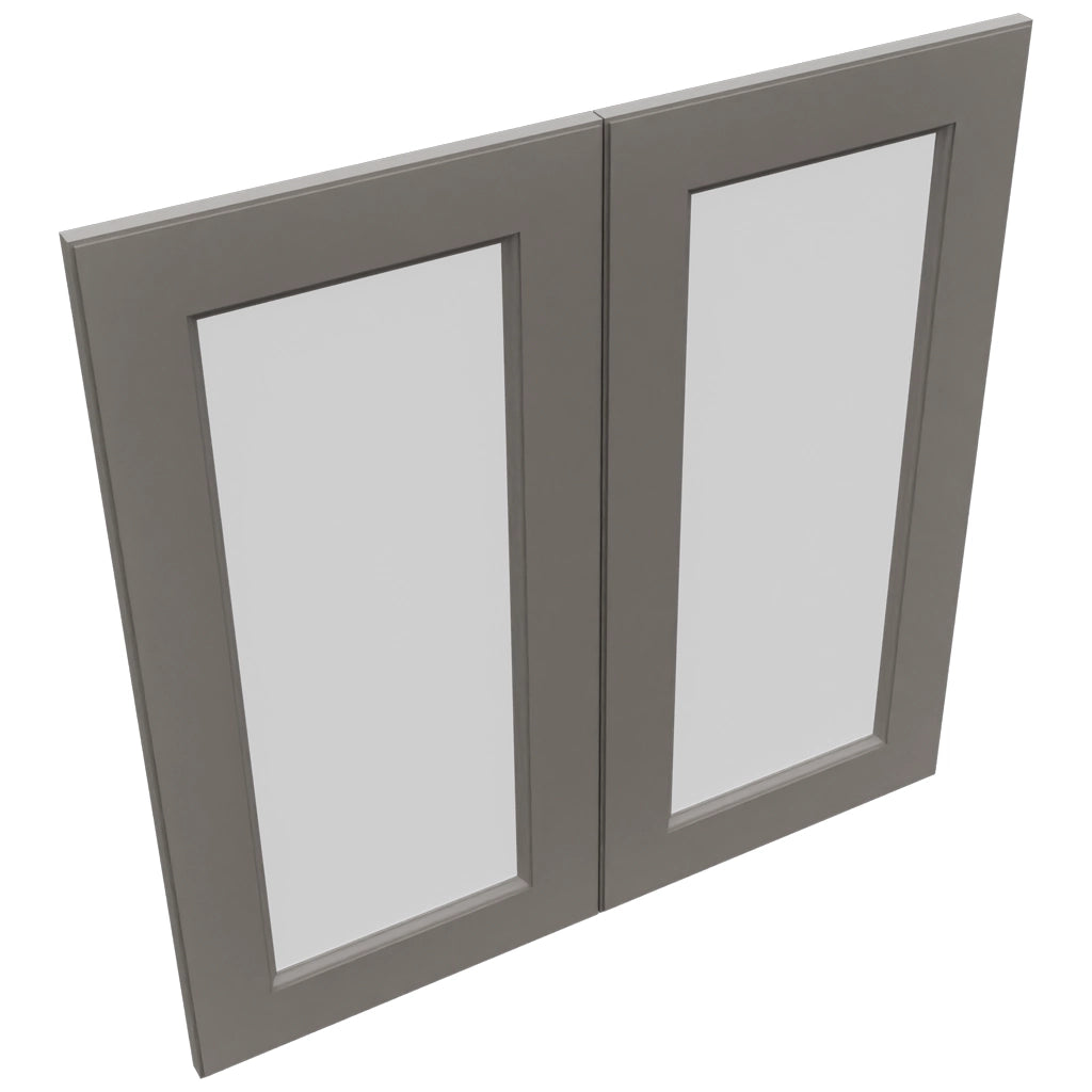 Fabuwood Fusion Stone DS GDW3030 Wall Glass Door, Top View