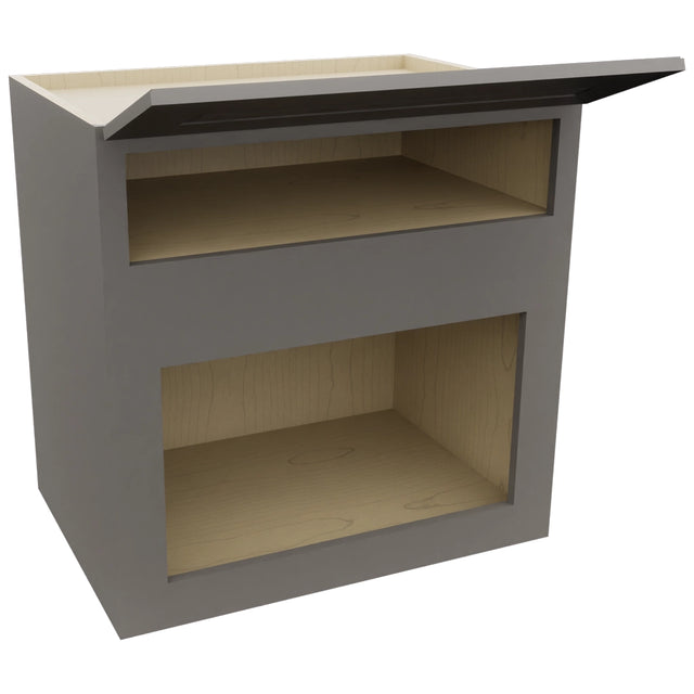 Fabuwood Fusion Stone MC303021 Wall Microwave Cabinet, Open View