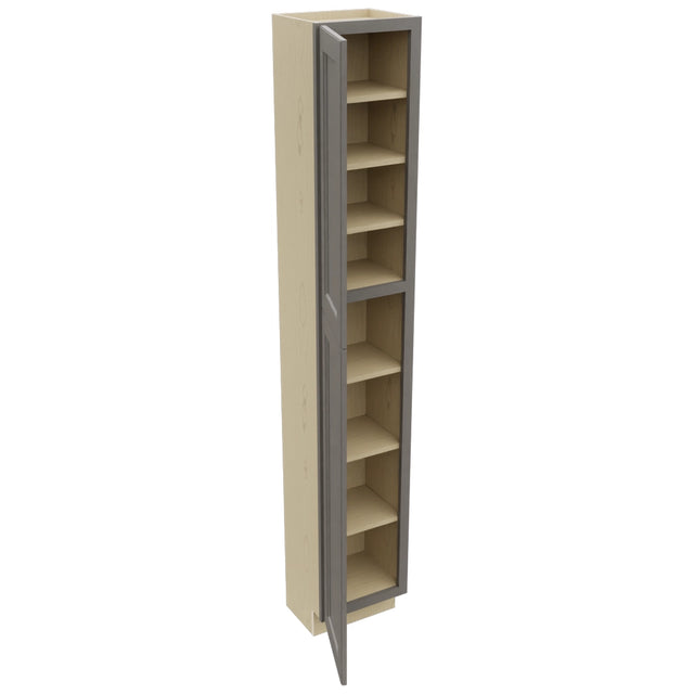 Fabuwood Fusion Stone TP151290 Tall Pantry Cabinet, Open View