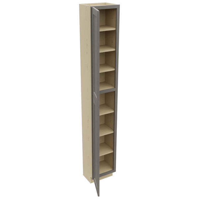 Fabuwood Fusion Stone TP151296 Tall Pantry Cabinet, Open View