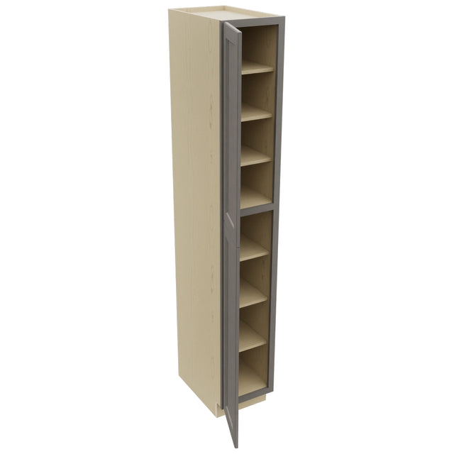 Fabuwood Fusion Stone TP152496 Tall Pantry Cabinet, Open View