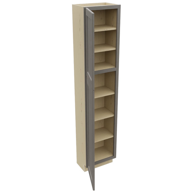 Fabuwood Fusion Stone TP181284 Tall Pantry Cabinet, Open View