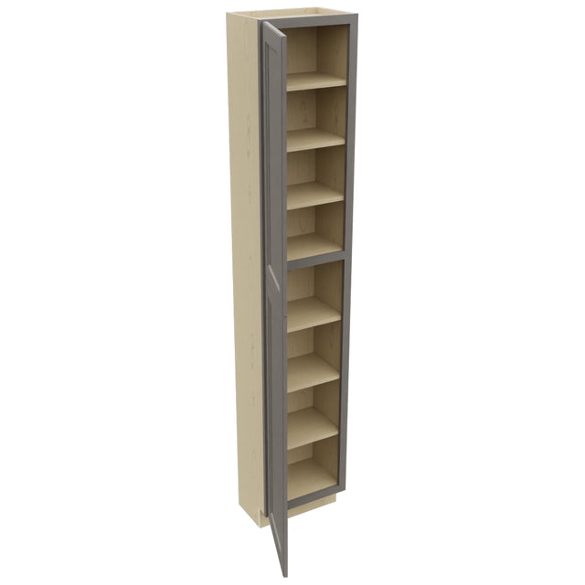 Fabuwood Fusion Stone TP181296 Tall Pantry Cabinet, Open View