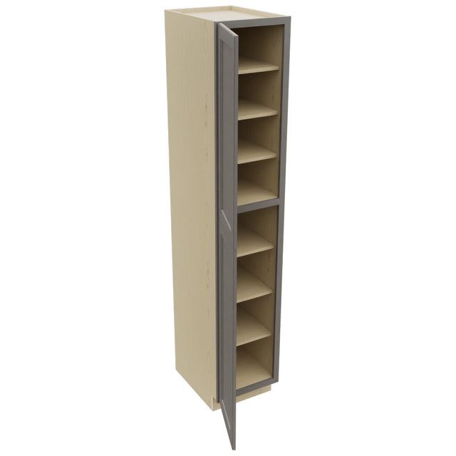 Fabuwood Fusion Stone TP182496 Tall Pantry Cabinet, Open View