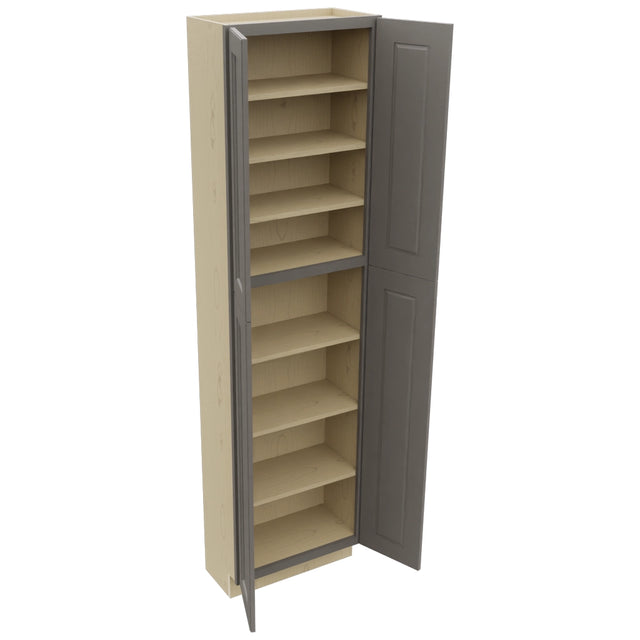 Fabuwood Fusion Stone TP241290 Tall Pantry Cabinet, Open View