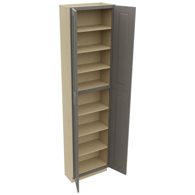 Fabuwood Fusion Stone TP241296 Tall Pantry Cabinet, Open View
