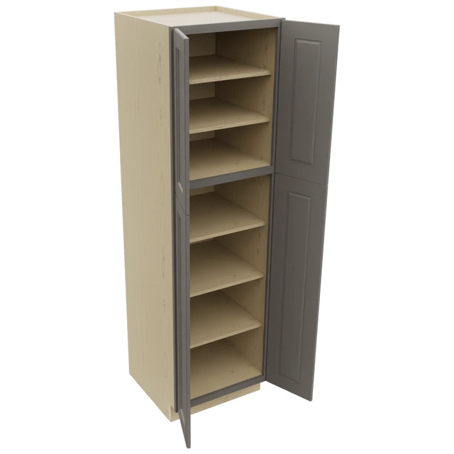 Fabuwood Fusion Stone TP242484 Tall Pantry Cabinet, Open View