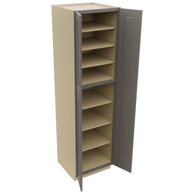 Fabuwood Fusion Stone TP242490 Tall Pantry Cabinet, Open View