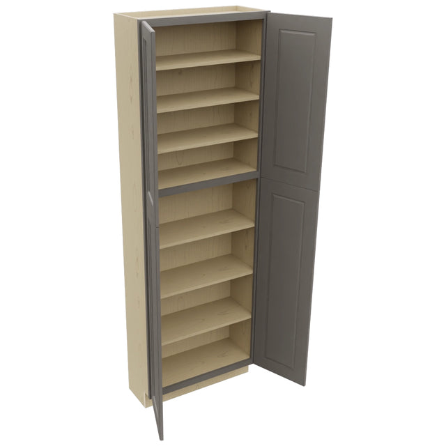 Fabuwood Fusion Stone TP301290 Tall Pantry Cabinet, Open View