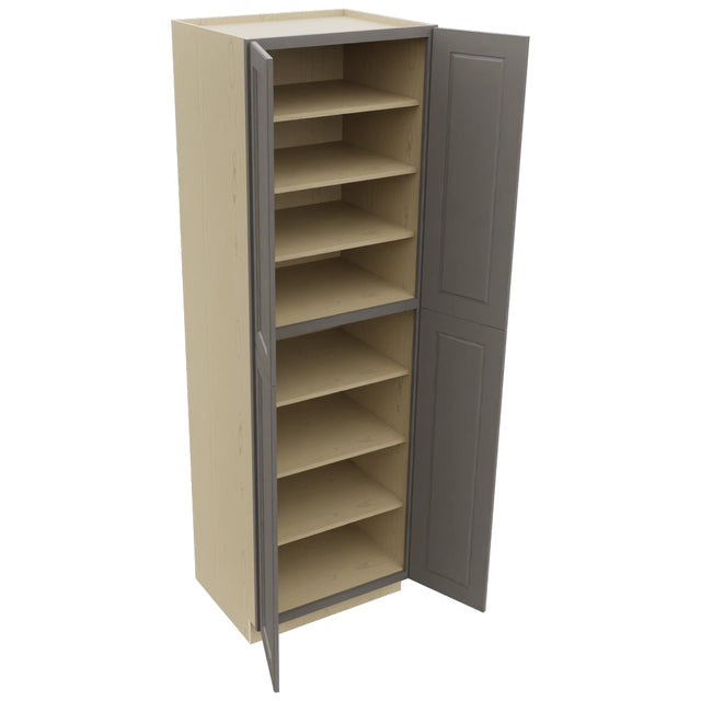 Fabuwood Fusion Stone TP302496 Tall Pantry Cabinet, Open View