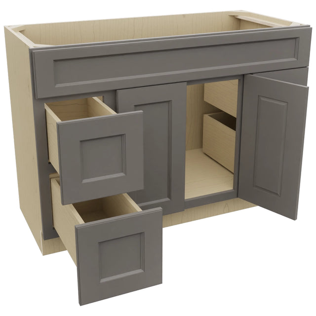 Fabuwood Fusion Stone VSD30DR Vanity Combo Cabinet, Open View