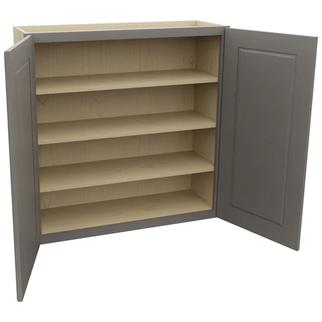 Fabuwood Fusion Stone W3636 Wall Standard Cabinet, Open View