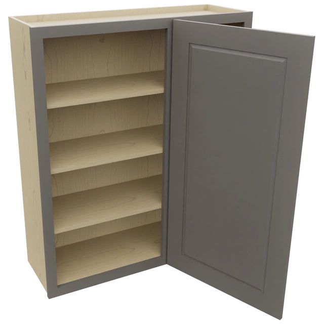 Fabuwood Fusion Stone WBC3642 Wall Corner Blind Cabinet, Open View