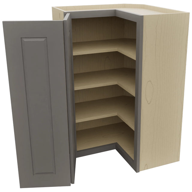 Fabuwood Fusion Stone WPC2436 Wall Corner Pie Cabinet, Open View