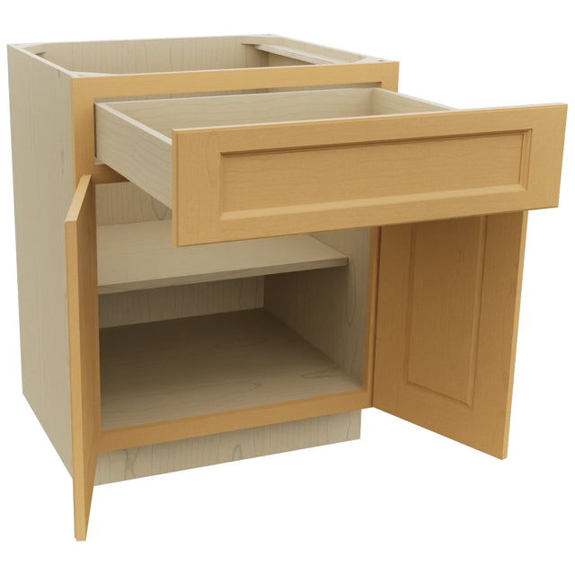 Fabuwood Fusion Timber B27 Base Standard Cabinet, Open View