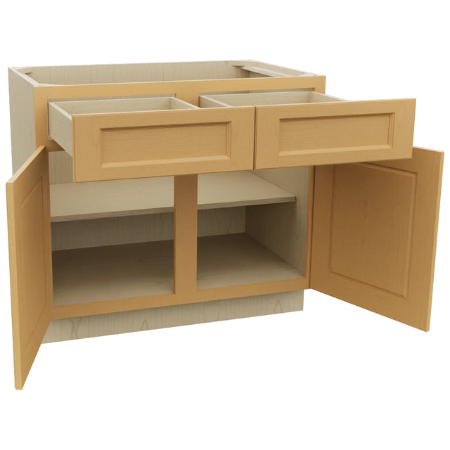 Fabuwood Fusion Timber B39 Base Standard Cabinet, Open View