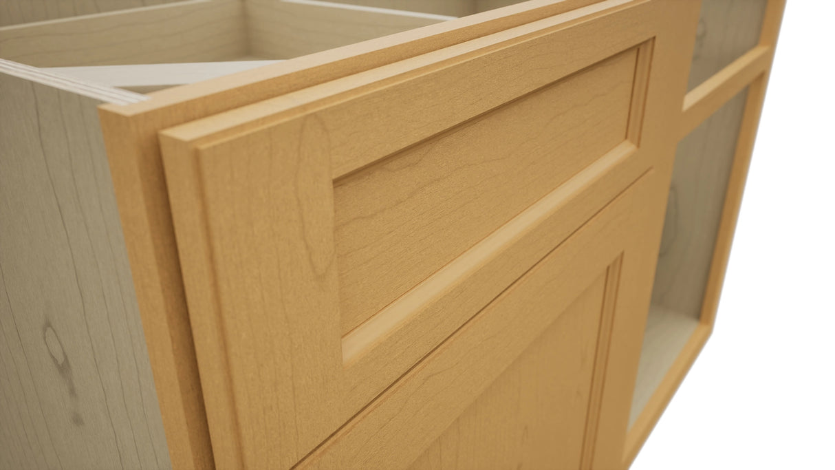 Fabuwood Fusion Timber BLB48/51 Base Corner Blind Cabinet, Detail View