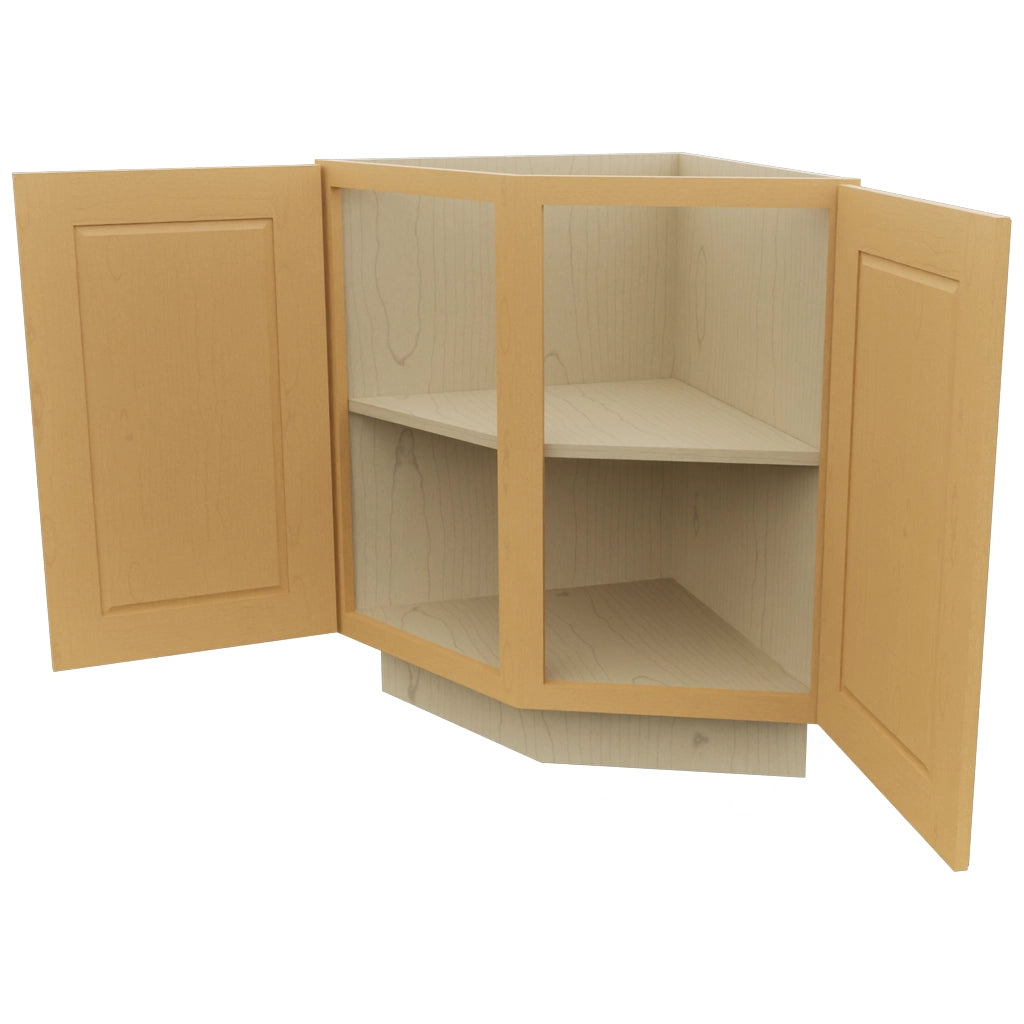 Fabuwood Fusion Timber BRA24 Base Return Angle Cabinet, Open View