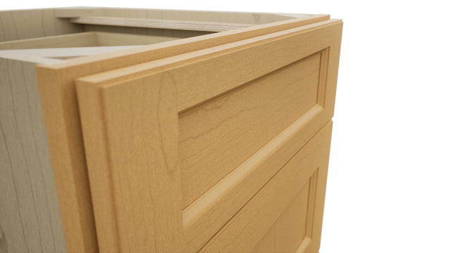 Fabuwood Fusion Timber DB21 Base 3 Drawers Cabinet, Detail View