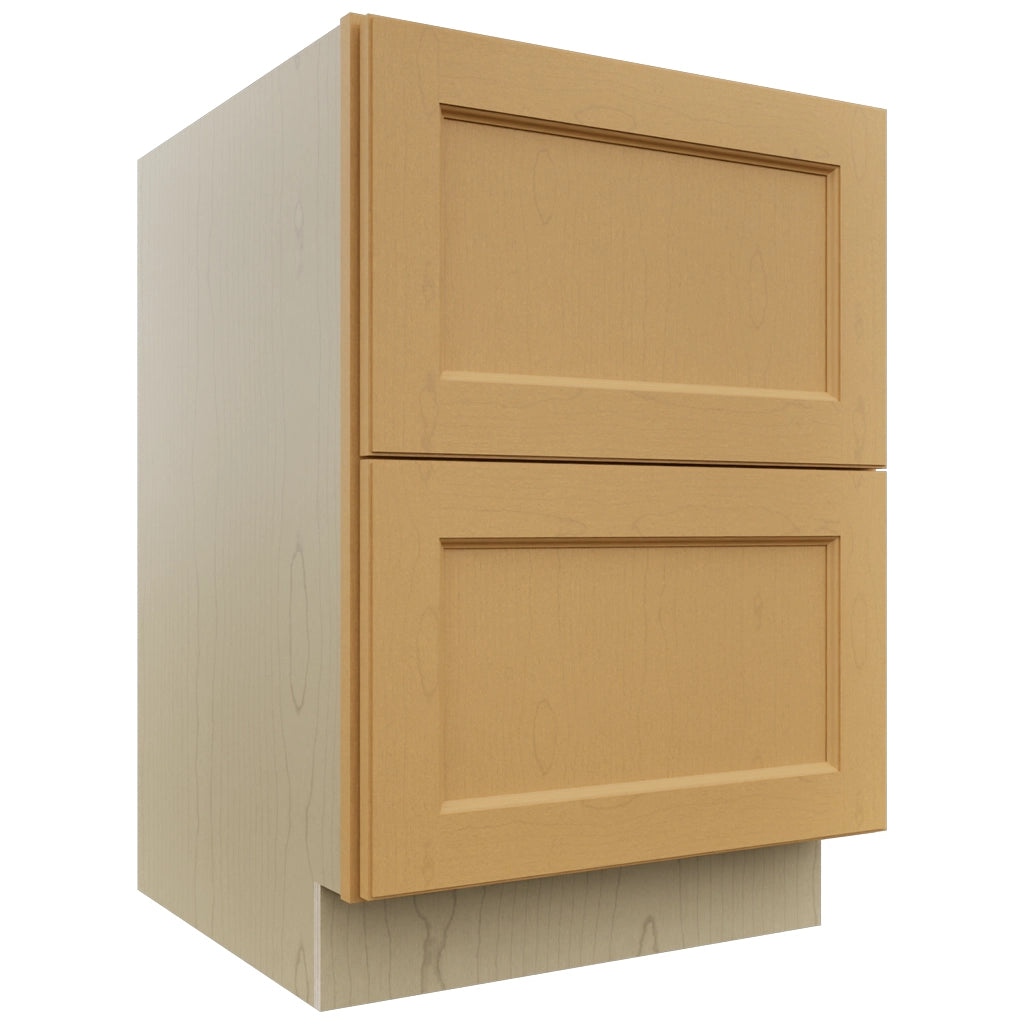 Fabuwood Fusion Timber DB24-2 Base 2 Drawers Cabinet, Front View