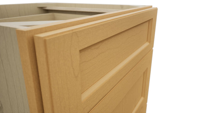 Fabuwood Fusion Timber DB24 Base 3 Drawers Cabinet, Detail View