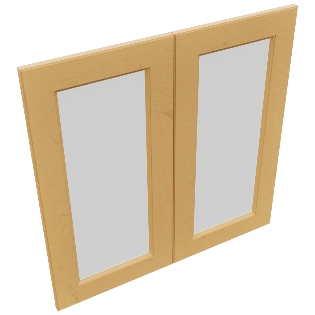 Fabuwood Fusion Timber DS GDW3030 Wall Glass Door, Top View