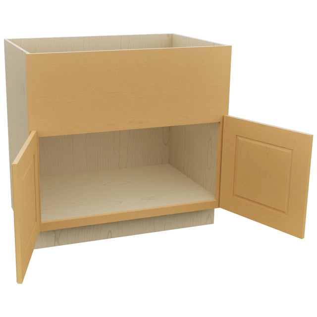 Fabuwood Fusion Timber FS36 Base Farm Sink Cabinet, Open View