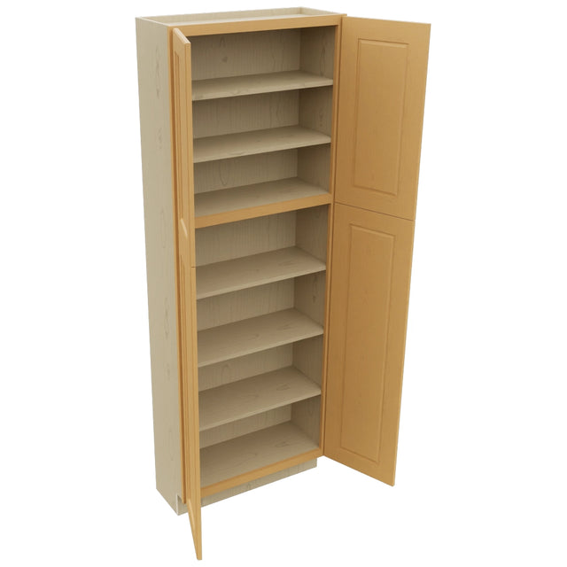 Fabuwood Fusion Timber TP301284 Tall Pantry Cabinet, Open View