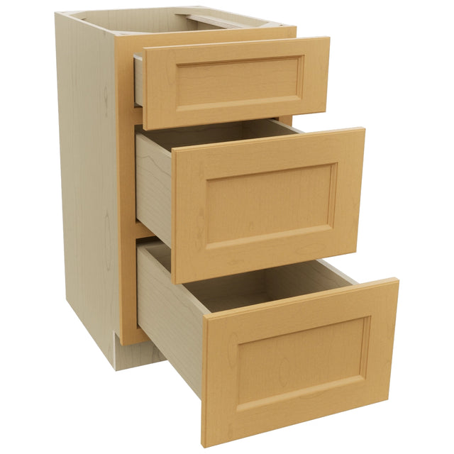 Fabuwood Fusion Timber VDB18-34 Vanity Drawer Cabinet, Open View