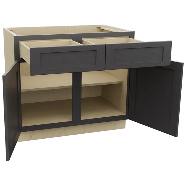 Fabuwood Galaxy Cobblestone B39 Base Standard Cabinet, Open View