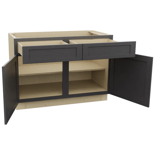Fabuwood Galaxy Cobblestone B48 Base Standard Cabinet, Open View