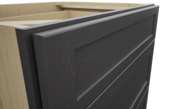 Fabuwood Galaxy Cobblestone DB30 Base 3 Drawers Cabinet, Detail View