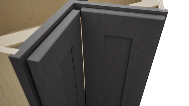 Fabuwood Galaxy Cobblestone ERB33 Base Corner Easy Reach Cabinet, Detail View