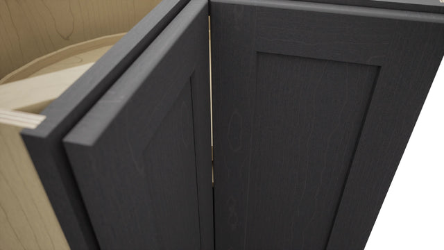 Fabuwood Galaxy Cobblestone LSB36 Base Corner Lazy Susan Cabinet, Detail View