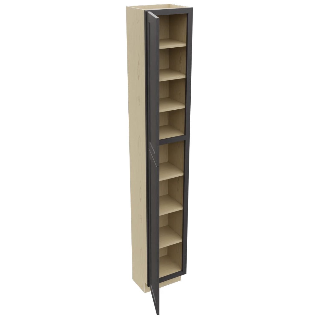 Fabuwood Galaxy Cobblestone TP151293 Tall Pantry Cabinet, Open View