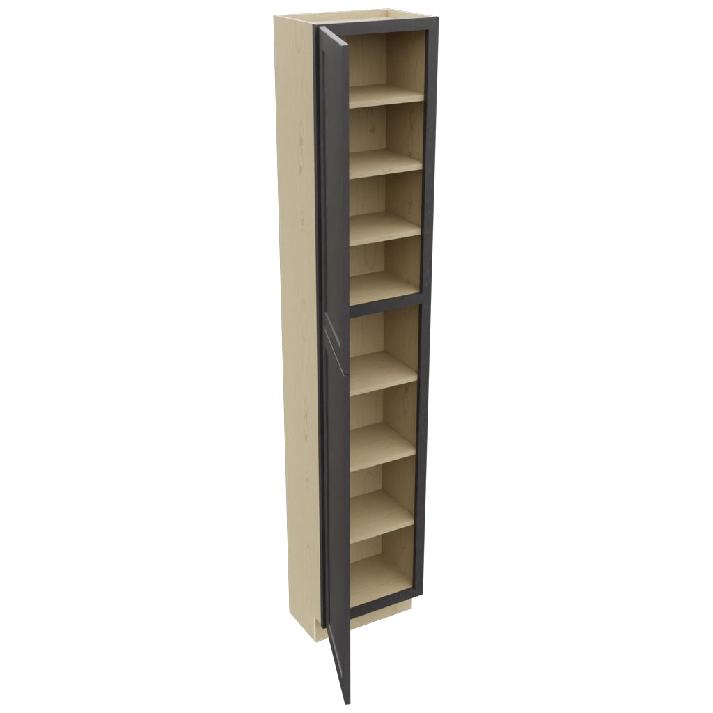 Fabuwood Galaxy Cobblestone TP181293 Tall Pantry Cabinet, Open View