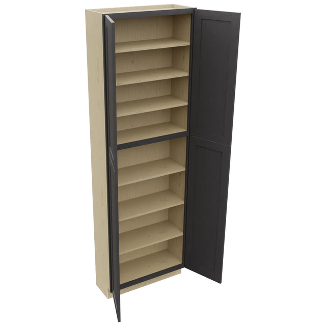 Fabuwood Galaxy Cobblestone TP301293 Tall Pantry Cabinet, Open View