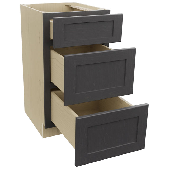 Fabuwood Galaxy Cobblestone VDB18-34 Vanity Drawer Cabinet, Open View