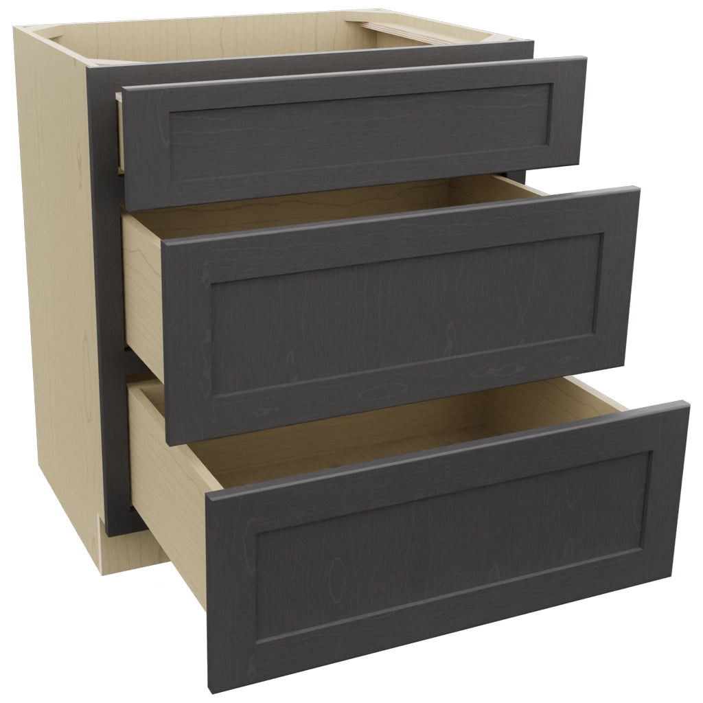Fabuwood Galaxy Cobblestone VDB30-34 Vanity Drawer Cabinet, Open View