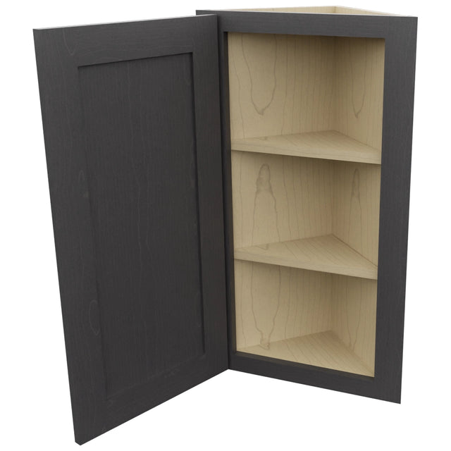 Fabuwood Galaxy Cobblestone WAE1230 Wall Angle End Cabinet, Open View