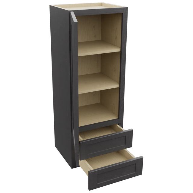 Fabuwood Galaxy Cobblestone WD1848 Wall Drawer Cabinet, Open View