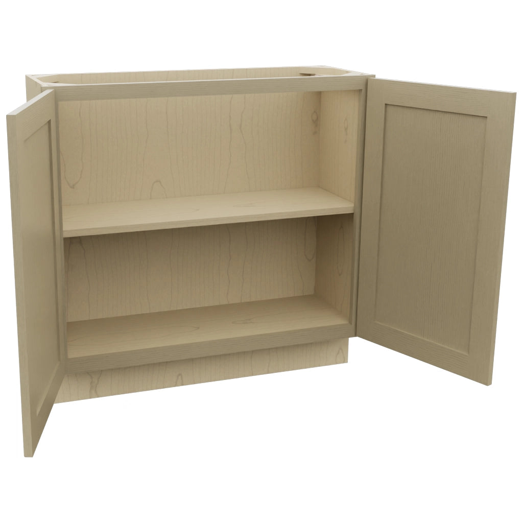 Fabuwood Galaxy Desert Oak B36FD-12D Base Full Door Cabinet, Open View