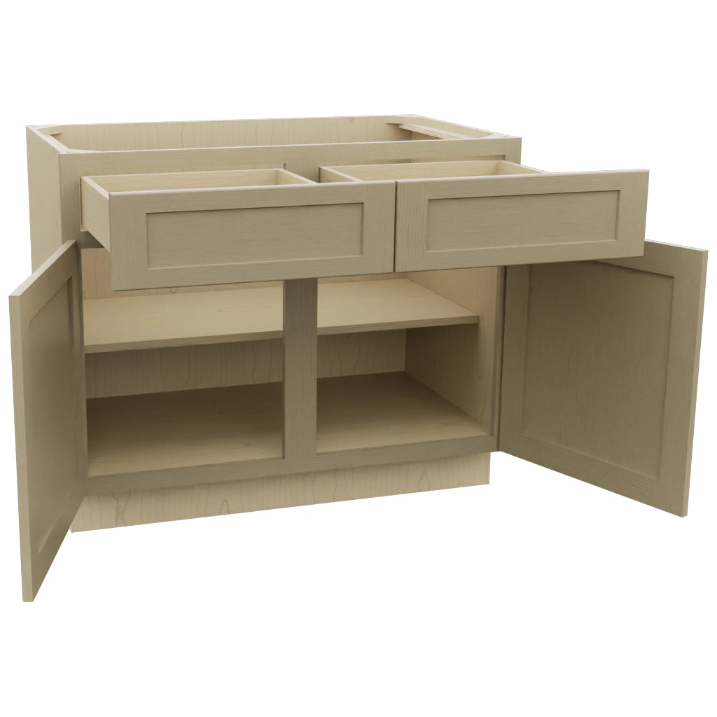 Fabuwood Galaxy Desert Oak B42 Base Standard Cabinet, Open View