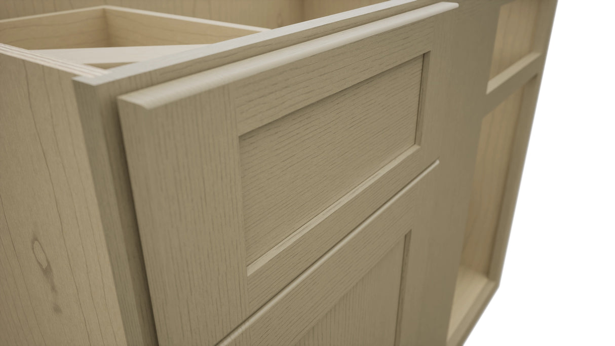Fabuwood Galaxy Desert Oak BLB42/45 Base Corner Blind Cabinet, Detail View