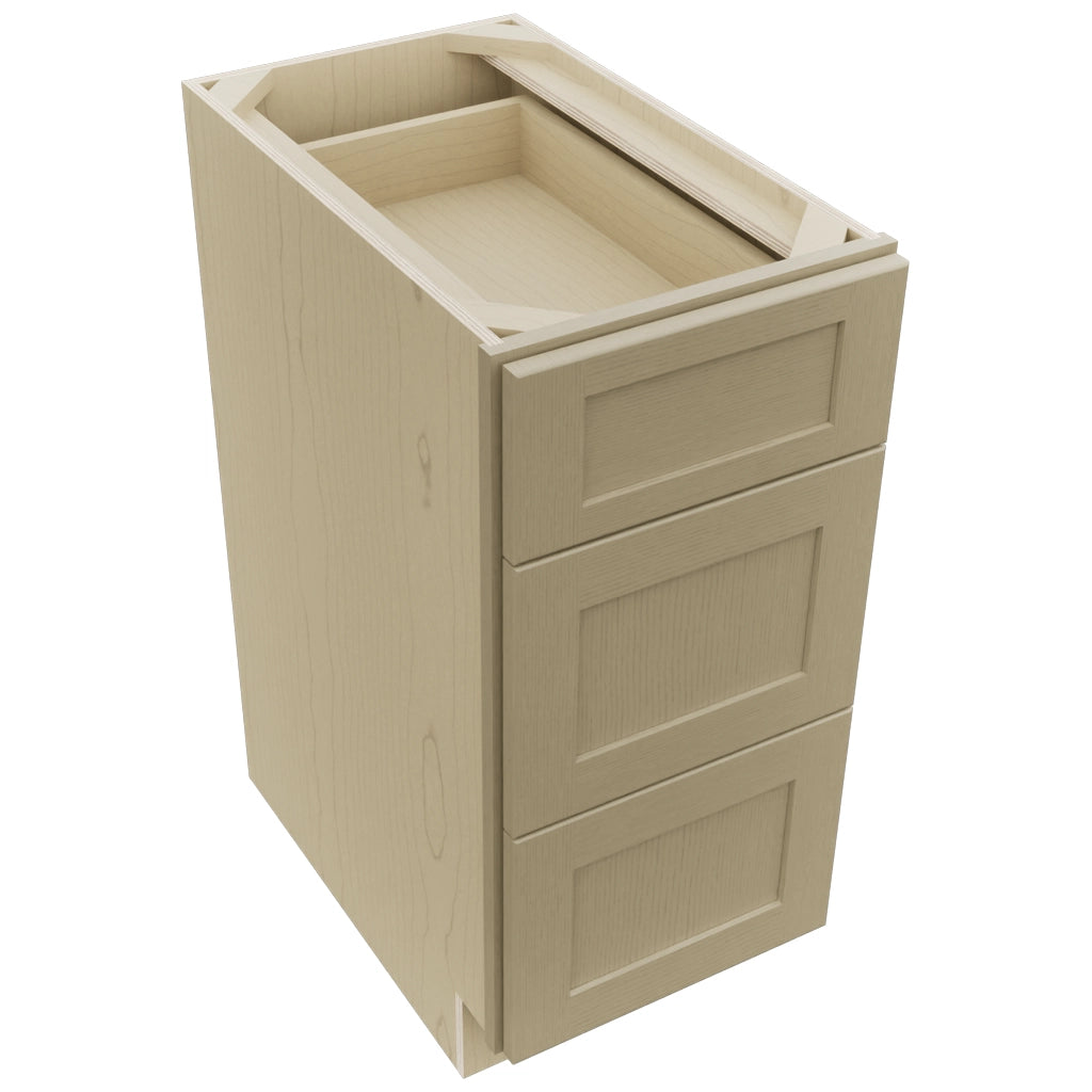 Fabuwood Galaxy Desert Oak DB15 Base 3 Drawers Cabinet, Top View